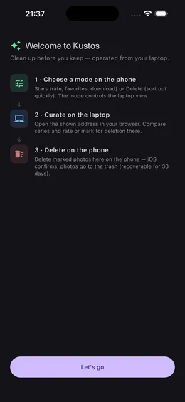 Ready in three steps